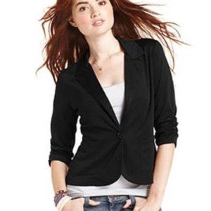 American Rag Shirred Sleeve Black Blazer (XS)